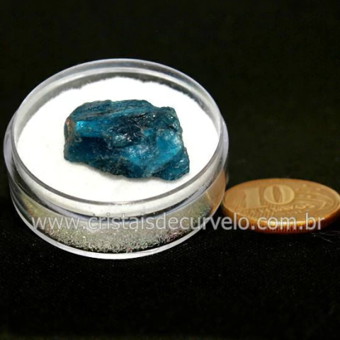Apatita Azul Natural Pedra do Ano 2022 No Estojo Cod 131383
