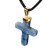 Colar Crucifixo Quartzo Azul Natural Envolto Dourado - comprar online