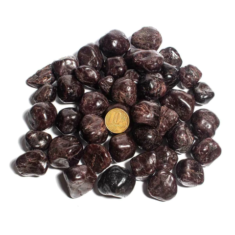 1 kg Rodolita Granada Rolado Rara com Asterisco M 20 a 35mm