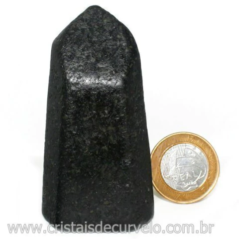 Ponta Quartzo Preto Pedra Natural Polimento Vibrador Cod 129442