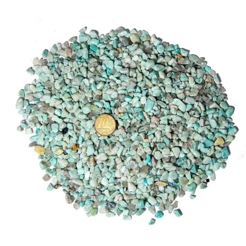 500g Amazonita Verde Rolado Pedra Natural PP Aprox. 5 a 10mm