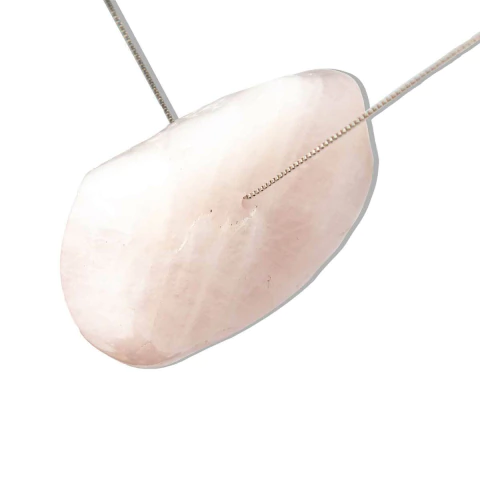 Quartzo Rosa Pedra Rolada Furo Central Artesanato