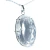 01 Pingente Nlux Gigante Cabochão Oval Facetado Cristal Garra Prata 950