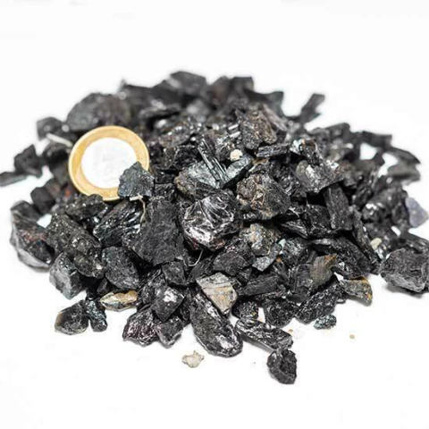1t Turmalina Preta Pedra Grão 9mm Aprox. Para Industria