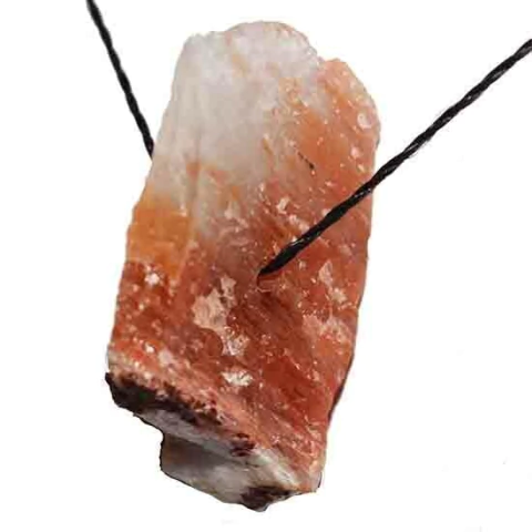 10 Cascalho Bruto Aragonita Raio Laranja Furado no Centro