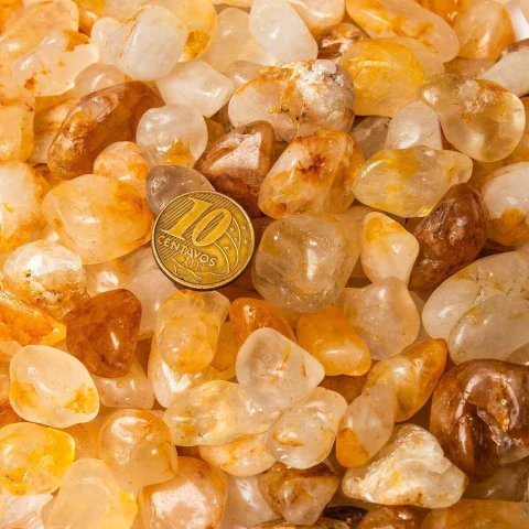 1 kg Hematoide Amarelo Rolado Natural P 10 a 20mm Tipo B