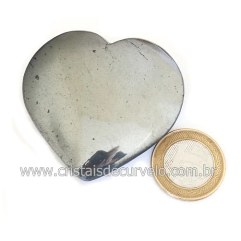 Coração Hematita Pedra Natural Lapidação Manual Cod 121739