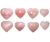 01 Coração Quartzo Rosa Pedra Natural 4 a 6 cm Classe B - Distribuidora CristaisdeCurvelo