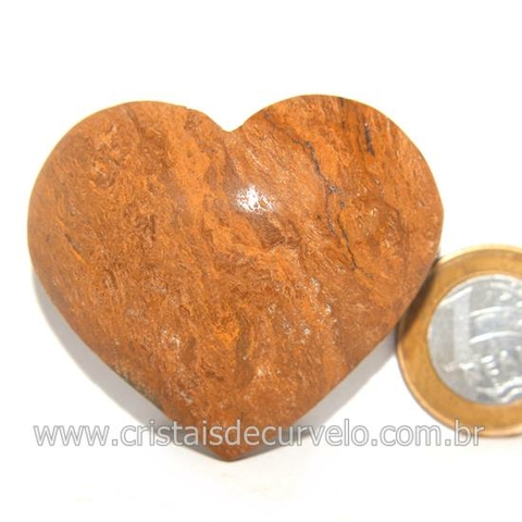 Coraçao Jaspe Amarelo Natural Ideal Para Presente Cod 134872