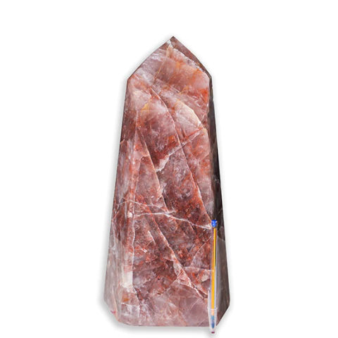 Ponta Hematoide Vermelho Grande Natural Lapidada 38,5cm 12kg