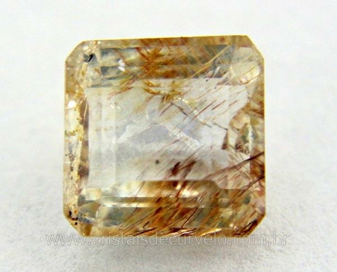 Gema Topazio Rutilo Natural Baguette Montar Joias Cod TR9970