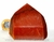 Ponta Quartzo Vermelho Pedra Natural de Garimpo Lapidado Manual Cod 304.4