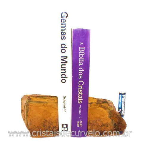 Aparador de Livro Jaspe Amarelo Ou Porta Livro Natural Cod 134294