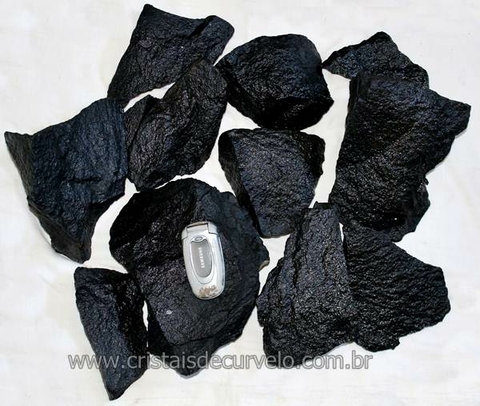 20kg Quartzo Preto ou Quartzito Preto Pedra Bruta Pra Lapidar Pacote Atacado