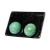 Brinco Button Disco 14mm Pedra Amazonita Verde Natural Prata 950 - comprar online
