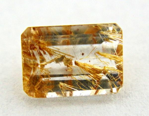 Gema Topazio Rutilo Natural Baguette Montar Joias Cod TR7779