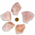 01 Quartzo Rosa Pedra Bruto Natural 65 a 80mm 120g Classe B - comprar online