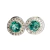 Image of Conjunto Fino Brilhante Esmeralda Zircônia Prata 925