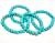 Pulseira Bolinha Howlita Azul Rolada Fio Silicone - comprar online