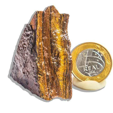 Olho de Tigre Pedra Extra Bruto Natural 51 mm 71 g