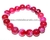 Pulseira Bolinha Pedra Agata Rosa Rolada Fio Silicone PB7197 - online store