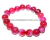 Pulseira Bolinha Pedra Agata Rosa Rolada Fio Silicone PB7197 - loja online