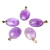 05 Pingente Cabochão AMETISTA Pedra Natural Pino Dourado ATACADO - comprar online