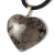 Colar Coração Cristal com Turmalina Incrustada Pino Prateado - comprar online