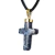 Colar Crucifixo Sodalita Azul Pedra Natural Envolto Dourado - comprar online