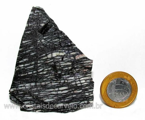 Jaspe Net Pedra de Garimpo Com Listras Naturais Cod JN7402