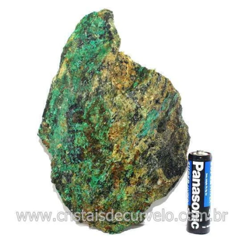 Malaquita Pedra Bruta Natural incrustada na Matriz Cod 134529