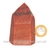 Ponta Quartzo Vermelho Natural Gerador Sextavado Cod 134833 - buy online