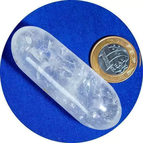 Massageador Roliço 7 a 8 CM Pedra Cristal Natural Classe C - DEFEITO