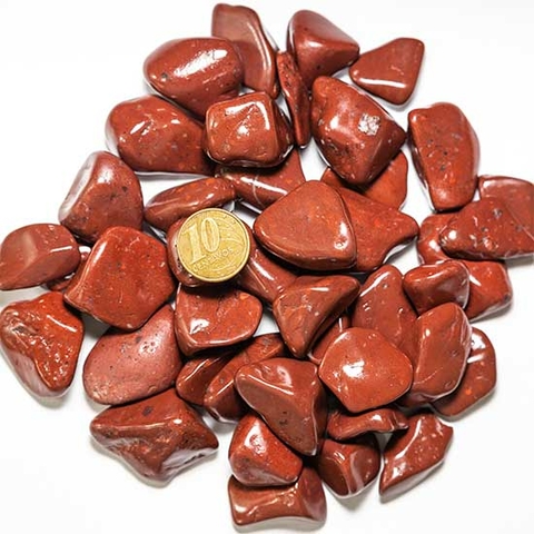 1 kg Jaspe Vermelho Rolado Pedra Natural M 20 a 35mm Tipo B