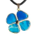 10 Pingente Trevo 4 Folhas Da Sorte Ágata Azul 4 Dourado