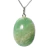 Colar Cabochão Oval Pedra Onix Verde Natural Pino Prata 950
