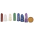 01 Kit Mini Pontinha 7 Chakras Pedra Natural Média 30mm - Distribuidora CristaisdeCurvelo