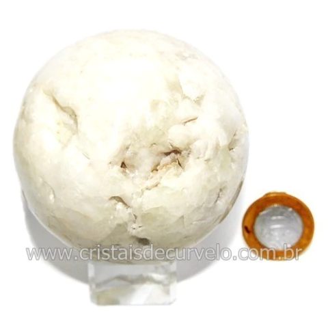 Bola Pedra Enxofre na Drusa de Geodo de Cristal Cod 119939