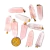 10 Pingente Pontinha Quartzo Rosa Pino e Presilha Dourado Atacado - comprar online