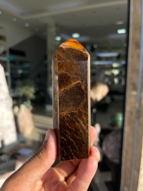 Ponta Olho de Tigre Pedra Natural de Garimpo Cod 147913