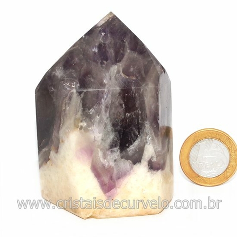 Ponta Ametista Natural Pedra da Bahia Lapidado Gerador Cod 134738