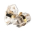 Brinco Micro Bi Ponta Cristal Pedra Quartzo Pedra Dourado - comprar online