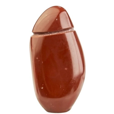 Colar Rolada Jaspe Vermelho Difusor Aromaterapia Ranhurado