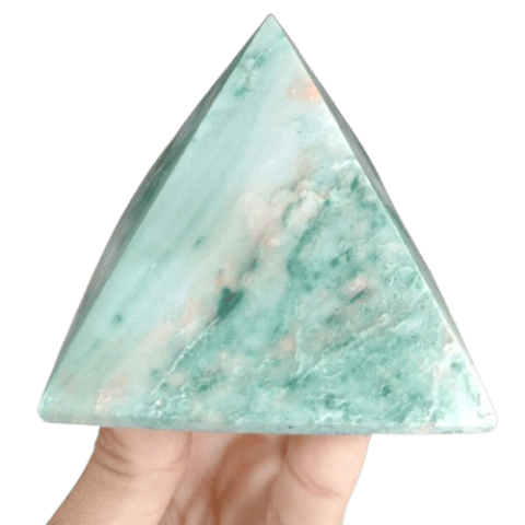 Piramide Jadeita Pedra Natural Classe B 6,7cm 426g