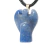 Colar de Anjo Pedra Quartzo Azul Montagem Pino Prateado
