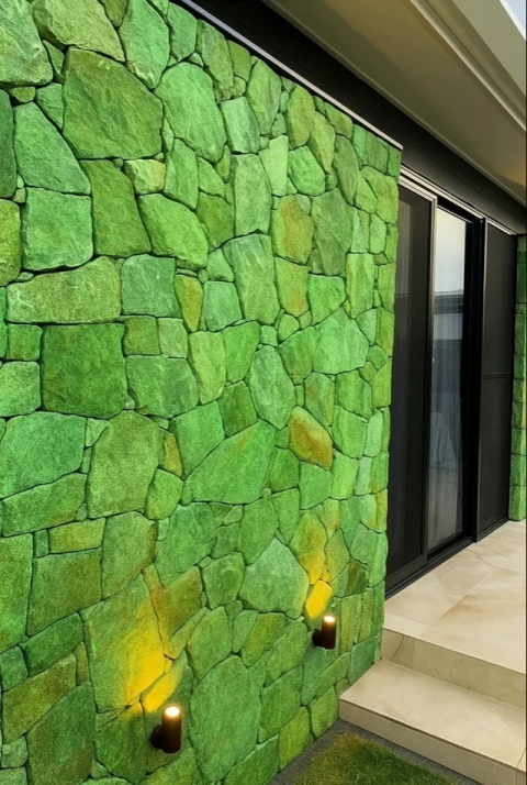 Revestimento de Paredes e Piscinas Pedra Natural Quartzo Verde 100kg - comprar online