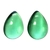 Par Gota Obsidiana Verde Pedra Pra Brinco Reff GB9900