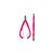 Alicate Cuticulas y Espatula doble Celeste/Rosa.- Jessamy - comprar online