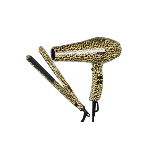Kit Secador + Plancha Animal Print.- Duga