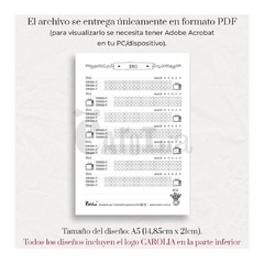 Tracker de Series - modelo Botánica - imprimible (PDF) en internet